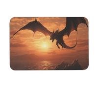 Sea Sunset Flying Dragon Diatomea fango, tappetini da bagno assorbono umidità e sporco, zerbino con retro in gomma antiscivolo, adatto sotto la porta, per pavimento del bagno, vasca, doccia, lavandino