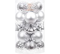 Sea Team 20ct infrangibile Ornamento Natalizio per Decorare l’Albero Natale, col Filo da Appendere Senza Glitter Paillettes, è Decorazione Ideale per la Festa,Cerimonia e Party.(80mm)