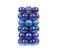 Sea Team 41ct infrangibile Ornamento Natalizio per Decorare l’Albero Natale, col Filo da Appendere Senza Glitter Paillettes, è Decorazione Ideale per la Festa,Cerimonia e Party.（40mm）