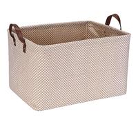Sea Team Cesto portaoggetti quadrato in iuta con supporto per telaio interno, organizer strutturato 42 x 30 x 25 cm, per scaffali, armadi, decorazioni per la casa