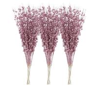 Sea Team - Confezione da 24 ornamenti artificiali con stelo di bacche glitterate, bastoncini di perline decorative, ramoscelli luccicanti, plettri, rami per albero di Natale, vaso piccolo, vacanze