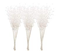 Sea Team - Confezione da 24 ornamenti artificiali con stelo di bacche glitterate, bastoncini di perline decorative, ramoscelli luccicanti, plettri, rami per albero di Natale, vaso piccolo, vacanze