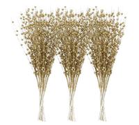 Sea Team - Confezione da 24 ornamenti artificiali con stelo di bacche glitterate, bastoncini di perline decorative, ramoscelli luccicanti, plettri, rami per albero di Natale, vaso piccolo, vacanze