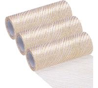 Sea Team Nastri per filati semplici, larghi 6 pollici, nastri per maglie Decorative per alberi di natale, lande, ghirlande, artigianato artistico, decorazioni stagionali (3-Pack, 10-Yard/Pack)