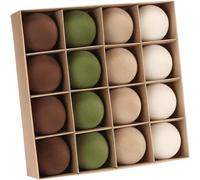 Sea Team Set 16 Palline Natalizie Velluto Floccato, Decorazioni Infrangibili per Albero e Ghirlande, 80mm/3,15 Pollici - Prairie Fall