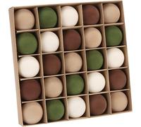 Sea Team, set di 25 palline decorative per albero di Natale in velluto fioccato, palline da appendere infrangibili in plastica per albero di Natale, ghirlanda, coroncina, 60 mm/2,36 pollici, Prairie