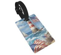 Sea to Shining Sea - Etichette per bagagli con stampa patriottica per valigie, etichette da viaggio carine e uniche per valigie, etichette per valigie, etichette identificative per donne e uomini