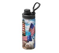Sea to Shining Sea Stampa patriottica 18oz Bollitore Isolato Sportivo Tazza Bere In Acciaio Inox Tazza Portatile per Palestra