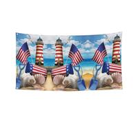 Sea to Shining Sea Stampa patriottica Natale Halloween Party Banner, durevole decorazione da appendere, adatto per casa, giardino, bar decorazioni