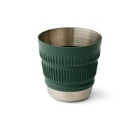 Sea to Summit Detour - Tazza pieghevole in acciaio INOX, 470 ml, motivo: corona di alloro, colore: Verde