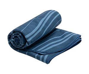 Sea to Summit - DryLite Towel asciugamano da viaggio M - Asciugamano in microfibra - Super morbido e vellutato - Asciugatura rapida - Gancio e borsa - Viaggi e fitness - 50 x 100 cm - Atlantic Wave