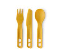 Sea to Summit Passage Camp - Set di posate, forchetta, cucchiaio e coltello, colore: Giallo Arrowwood