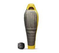 Sea to Summit - Spark Ultralight Down Sleeping Bag Regular (-18°C) - A forma di mummia - Lunghezza intera - 850+ Loft Ultra-Dry Down - Clima freddo - Per zaino in spalla - Grigio & Giallo - 1113g