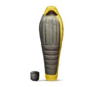 Sea to Summit - Spark Ultralight Down Sleeping Bag Regular (-9°C) - A forma di mummia - Lunghezza intera - 850+ Loft Ultra-Dry Down - 3 stagioni - Per zaino in spalla - Grigio & Giallo - 730g