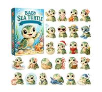 Sea Turtle Advent Countdown - 2D Acrylic Christmas Countdown - Car Decor