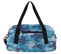 Sea Turtle - Borsone da viaggio per bambini con tartaruga marina, leggera, per sport, palestra, per bambini, per viaggi e balli, Tartaruga marina, 18.4L x 7.8W x 9.4H