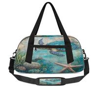 Sea Turtle - Borsone da viaggio per bambini, per ragazzi, ragazze, adolescenti, acquerello, mondo marino, sport, palestra, viaggi, ginnastica, danza, danza, Multicolore