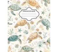Sea Turtle Composition Notebook: Coastal Watercolor Wide Ruled Journal for Kids, Students, Nature Lovers & Turtle Lovers: Beautiful Ocean Inspired ... for Writing, Notes, Journaling and Homework