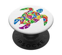 Sea Turtle Decor Ocean Life Creatures Beach Colorful White PopSockets PopGrip Adesivo