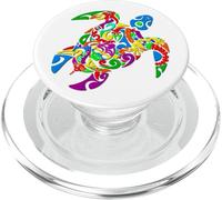 Sea Turtle Decor Ocean Life Creatures Beach Colorful White PopSockets PopGrip per MagSafe