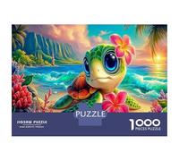 Sea Turtle Fantasy 1000 Pezzi Di Cartone Robusto Turtle Paradise Set Puzzle Ragazzi 12+ Appassionati Gioco Educativo Sfida Divertimento Famiglia Puzzle 38x26cm/1000pcs