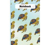 Sea Turtle Gift For Women - Cute Ocean Lover Notebook: Lined Writing Journal With A Turtle Doodle Coloring Page - Whimsical Hand Drawn Artist Cover In Soft Ocean Colours