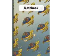 Sea Turtle Gift For Women - Deep Sea Aesthetic Notebook: Lined Writing Journal With A Turtle Doodle Coloring Page | Hand Drawn Artist Cover With Moody Teal Underwater Aesthetic