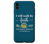 Sea Turtle I Will Walk By Faith Not Sight When I Cannot See Custodia per iPhone XS Max