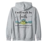 Sea Turtle I Will Walk By Faith Not Sight When I Cannot See Felpa con Cappuccio