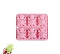 Sea Turtle Ice Cube Tray, 6 Cavity Turtle Silicone Mold,Non-Stick and Easy to Demould, Turtle Shaped Chocolate Candy Silicone Mold for Candy Chocolate, Cake, Dessert, Candy (Pink)