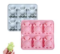 Sea Turtle Ice Cube Tray, 6 Cavity Turtle Silicone Mold,Non-Stick and Easy to Demould, Turtle Shaped Chocolate Candy Silicone Mold for Candy Chocolate, Cake, Dessert, Candy (Mix)