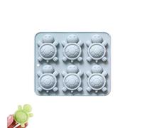 Sea Turtle Ice Cube Tray, 6 Cavity Turtle Silicone Mold,Non-Stick and Easy to Demould, Turtle Shaped Chocolate Candy Silicone Mold for Candy Chocolate, Cake, Dessert, Candy (Blue)