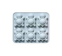Sea Turtle Ice Cube Tray, Sea Turtle Silicone Molds, Turtle Mold for Making Ice Cube, 6-Cavity, Chocolate, Soap, Cake, Jello, Crayon, Turtle Mold for Baking (Gray)