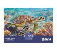 Sea Turtle Jigsaw Puzzle 1000 Pezzi Per Adulti,Coral Reef Gioco Diabilità Impossibile Giochi Rilassamento E Intelligenza Regali Di Festa 70x50cm/1000pcs