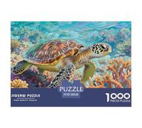 Sea Turtle Jigsaw Puzzle 1000 Pezzi, Puzzle Coral Reef Adulti, Gioco Diabilità Impossibile Puzzle Pittura Gioco Intellettivo Familiare Idea Regalo Uomo E Donna 38x26cm/1000pcs