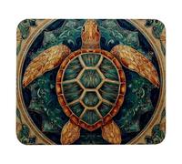 Sea Turtle Mandala Mouse Pad Lavabile Tappetino Scrivania Comodo Tappetino per Mouse per Laptop Gaming Casa 25X30Cm