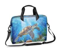 Sea Turtle Ocean Underwater World - Valigetta per computer portatile da 15,7 pollici, con tracolla staccabile, borsa per computer portatile, borsa messenger