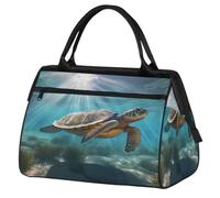 Sea Turtle On Sunny Day - Borsone da palestra per donne e uomini, da viaggio, sport, con custodia trolley, impermeabile, per sport, weekend, pernottamento, borsa da viaggio, palestra, sport, Tartaruga