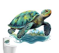 Sea Turtle Stickers Multifunctional, Backdrop, Decor, Removable, | Bathroom Door Decals Removable Waterproof Cartoon Multifunctional Decals For Toilet Refrigerator Wall Door Window Furniture