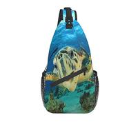 Sea Turtle Underware Ocean Cross Chest Bag Zaino a tracolla diagonale Borsa a tracolla da viaggio Escursionismo Zaini per uomo Donna
