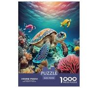 Sea TurtlePuzzle Da 1000 Pezzi Per Adulti Gioco Famigliare Coral ReefImpegnativo Per La Decorazione Domestica Ottima Idea Regalo70x50cm/1000pcs