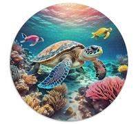Sea TurtlePuzzle Da 1000 Pezzo Per Adulti E Bambini Rotondo Coral ReefGioco Puzzle Con Sfida Creativa Impegnativa1000pcs (67.5x67.5cm)