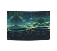 Sea under the Aurora Borealis Party banner 119,4 x 180,3 cm, adatto per Halloween, Natale, feste, riunioni e altri banner per le vacanze
