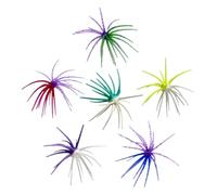 Sea Urchin Fishing Bait - Soft Tentacle Lures | 6-Pack Set | Biomimetic Color-Blocked Dice Design, Slow-Sinking TPE Baits for Trout, Sea Bass & Bream Rigs