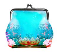Sea Weed Coral Starfish Ocean World Portamonete Portafogli Vintage Pouch Borse per regalo