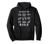 Sea You At The Beach Ocean Marine Life Creatures Vacanza Felpa con Cappuccio