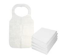 SEABABOO 25PCS Bavaglino per Adult Bavaglini Usa e Getta Adulti Bianchi Bavaglino Adulto per Mangiare Bavagli Monouso Impermeabili Bavaglini di carta gli anziani, bavaglini per la pittura dei bambini