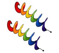 SEABABOO 2PCS Arcobaleno a Spirale Mulino a Vento Mulino a Vento a Spirale Girandola Spirale Arcobaleno Mulino Vento Protezione UV e resistente alle intemperie colorato eolici decorazione del giardino