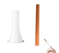 SEABABOO Tubo di Salsiccia in Plastica, Ø36MM Imbuto per Salsiccia Plastic e un Bastone di Legno, Riempire Salsicce Manuali Imbuto per Carne Macinata, Salsicce, Farcia di Carne, 2 Pezzo