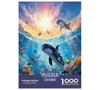 Seabed A School of Fish Jigsaw Puzzle Impossible 1000Pcs Animal Decorazione Per La Casa. Giochi Rilassamento E Intelligence Per Adulti E Ragazzi Da 14 Anni 38x26cm/1000pcs